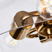 Flush Mount Nuvo 60-7419 Dover - 3 Light - Small Flush Mount - Vintage Brass with Clear Glass Nuvo