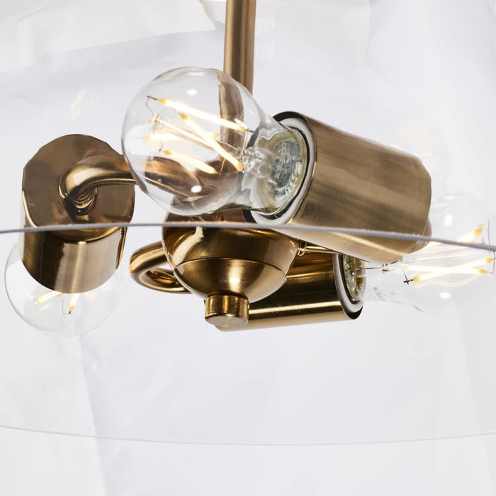 Flush Mount Nuvo 60-7419 Dover - 3 Light - Small Flush Mount - Vintage Brass with Clear Glass Nuvo