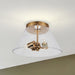 Flush Mount Nuvo 60-7419 Dover - 3 Light - Small Flush Mount - Vintage Brass with Clear Glass Nuvo