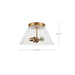 Flush Mount Nuvo 60-7419 Dover - 3 Light - Small Flush Mount - Vintage Brass with Clear Glass Nuvo