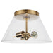 Flush Mount Nuvo 60-7419 Dover - 3 Light - Small Flush Mount - Vintage Brass with Clear Glass Nuvo