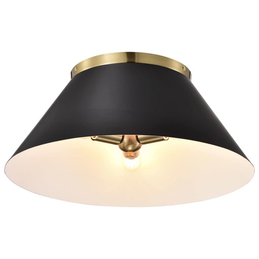 Flush Mount Nuvo 60-7420 Dover - 3 Light - Large Flush Mount - Black with Vintage Brass Nuvo