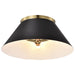 Flush Mount Nuvo 60-7420 Dover - 3 Light - Large Flush Mount - Black with Vintage Brass Nuvo