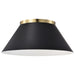 Flush Mount Nuvo 60-7420 Dover - 3 Light - Large Flush Mount - Black with Vintage Brass Nuvo