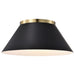 Flush Mount Nuvo 60-7420 Dover - 3 Light - Large Flush Mount - Black with Vintage Brass Nuvo
