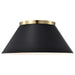 Flush Mount Nuvo 60-7420 Dover - 3 Light - Large Flush Mount - Black with Vintage Brass Nuvo