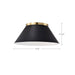 Flush Mount Nuvo 60-7420 Dover - 3 Light - Large Flush Mount - Black with Vintage Brass Nuvo