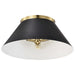 Flush Mount Nuvo 60-7420 Dover - 3 Light - Large Flush Mount - Black with Vintage Brass Nuvo
