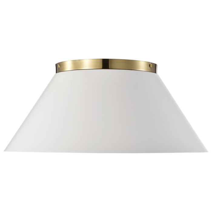 Flush Mount Nuvo 60-7421 Dover - 3 Light - Large Flush Mount - White with Vintage Brass Nuvo