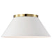Flush Mount Nuvo 60-7421 Dover - 3 Light - Large Flush Mount - White with Vintage Brass Nuvo