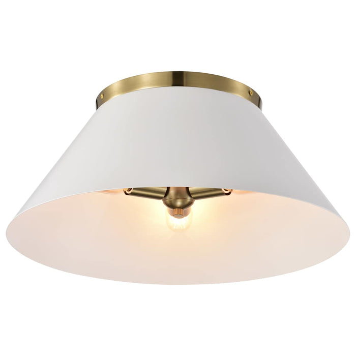 Flush Mount Nuvo 60-7421 Dover - 3 Light - Large Flush Mount - White with Vintage Brass Nuvo