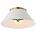 Flush Mount Nuvo 60-7421 Dover - 3 Light - Large Flush Mount - White with Vintage Brass Nuvo