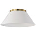 Flush Mount Nuvo 60-7421 Dover - 3 Light - Large Flush Mount - White with Vintage Brass Nuvo