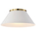 Flush Mount Nuvo 60-7421 Dover - 3 Light - Large Flush Mount - White with Vintage Brass Nuvo