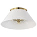 Flush Mount Nuvo 60-7421 Dover - 3 Light - Large Flush Mount - White with Vintage Brass Nuvo