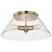 Flush Mount Nuvo 60-7422 Dover - 3 Light - Large Flush Mount - Vintage Brass with Clear Glass Nuvo