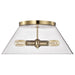 Flush Mount Nuvo 60-7422 Dover - 3 Light - Large Flush Mount - Vintage Brass with Clear Glass Nuvo