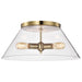 Flush Mount Nuvo 60-7422 Dover - 3 Light - Large Flush Mount - Vintage Brass with Clear Glass Nuvo