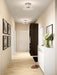 Flush Mount Nuvo 60-7422 Dover - 3 Light - Large Flush Mount - Vintage Brass with Clear Glass Nuvo
