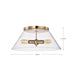 Flush Mount Nuvo 60-7422 Dover - 3 Light - Large Flush Mount - Vintage Brass with Clear Glass Nuvo