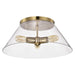 Flush Mount Nuvo 60-7422 Dover - 3 Light - Large Flush Mount - Vintage Brass with Clear Glass Nuvo
