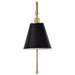 Sconce Nuvo 60-7445 Dover - 1 Light - Wall Sconce - Black with Vintage Brass Nuvo