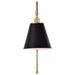 Sconce Nuvo 60-7445 Dover - 1 Light - Wall Sconce - Black with Vintage Brass Nuvo