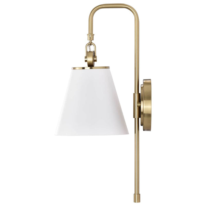 Sconce Nuvo 60-7446 Dover - 1 Light - Wall Sconce - White with Vintage Brass Nuvo