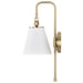 Sconce Nuvo 60-7446 Dover - 1 Light - Wall Sconce - White with Vintage Brass Nuvo