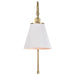 Sconce Nuvo 60-7446 Dover - 1 Light - Wall Sconce - White with Vintage Brass Nuvo