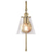 Sconce Nuvo 60-7449 Dover - 1 Light - Wall Sconce - Vintage Brass with Clear Glass Nuvo