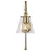 Sconce Nuvo 60-7449 Dover - 1 Light - Wall Sconce - Vintage Brass with Clear Glass Nuvo