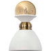 Sconce Nuvo 60-7459 Perkins - 1 Light - Wall Sconce - Matte White with Burnished Brass Nuvo