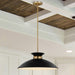 Pendant Nuvo 60-7461 Perkins - 1 Light - Medium Pendant - Matte Black with Burnished Brass Nuvo