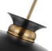 Pendant Nuvo 60-7462 Perkins - 1 Light - Large Pendant - Matte Black with Burnished Brass Nuvo