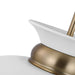 Pendant Nuvo 60-7464 Perkins - 1 Light - Medium Pendant - Matte White with Burnished Brass Nuvo