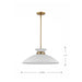 Pendant Nuvo 60-7464 Perkins - 1 Light - Medium Pendant - Matte White with Burnished Brass Nuvo