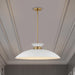 Pendant Nuvo 60-7465 Perkins - 1 Light - Large Pendant - Matte White with Burnished Brass Nuvo