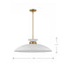 Pendant Nuvo 60-7465 Perkins - 1 Light - Large Pendant - Matte White with Burnished Brass Nuvo