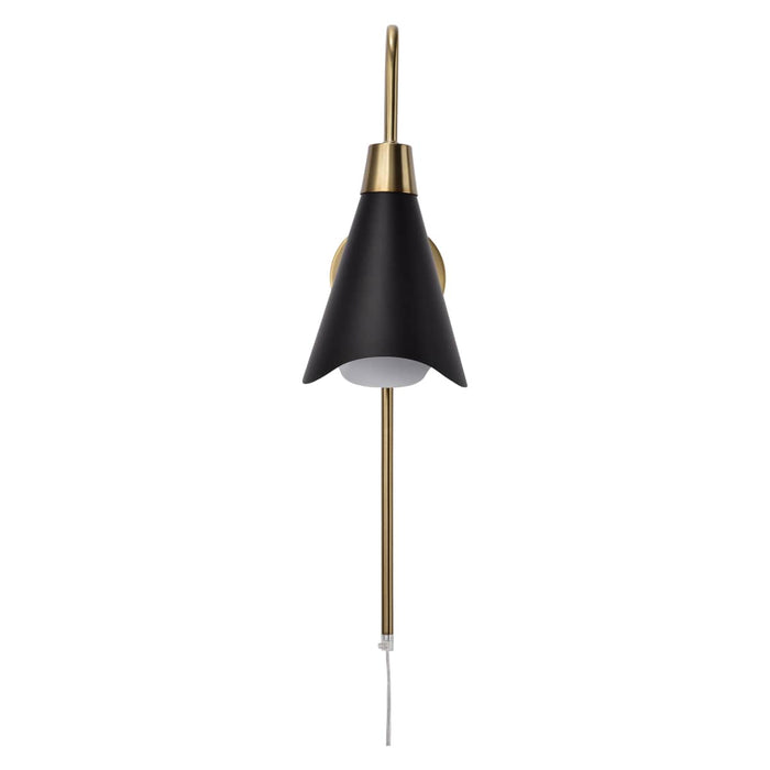 Sconce Nuvo 60-7467 Tango - 1 Light - Wall Sconce - Matte Black with Burnished Brass Nuvo