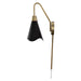 Sconce Nuvo 60-7467 Tango - 1 Light - Wall Sconce - Matte Black with Burnished Brass Nuvo