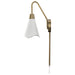 Sconce Nuvo 60-7468 Tango - 1 Light - Wall Sconce - Matte White with Burnished Brass Nuvo