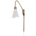 Sconce Nuvo 60-7468 Tango - 1 Light - Wall Sconce - Matte White with Burnished Brass Nuvo