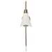 Sconce Nuvo 60-7468 Tango - 1 Light - Wall Sconce - Matte White with Burnished Brass Nuvo