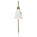 Sconce Nuvo 60-7468 Tango - 1 Light - Wall Sconce - Matte White with Burnished Brass Nuvo