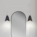 Sconce Nuvo 60-7469 Tango - 1 Light - Wall Sconce - Matte Black with Polished Nickel Nuvo