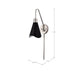 Sconce Nuvo 60-7469 Tango - 1 Light - Wall Sconce - Matte Black with Polished Nickel Nuvo