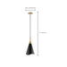 Pendant Nuvo 60-7470 Tango - 1 Light - Small Pendant - Matte Black with Burnished Brass Nuvo