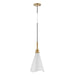 Pendant Nuvo 60-7471 Tango - 1 Light - Small Pendant - Matte White with Burnished Brass Nuvo