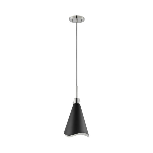 Pendant Nuvo 60-7472 Tango - 1 Light - Small Pendant - Matte Black with Polished Nickel Nuvo